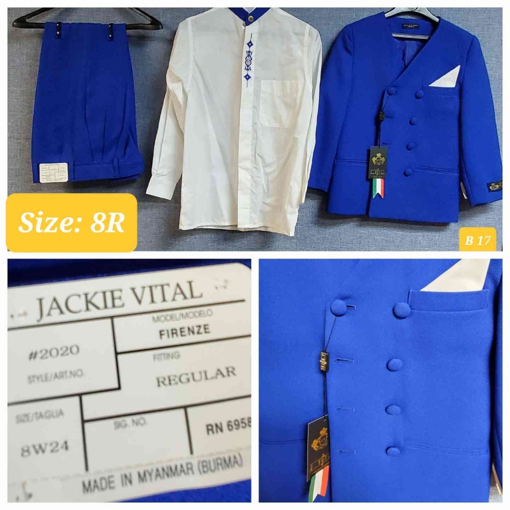 3 Piece Boys Suit | Brand:  J. Vital | Color:  Blue | RRR Apparel